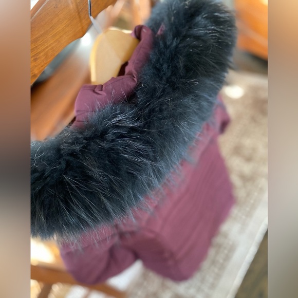 RUDSAK Women’s Winter Coat Med Never Warn-Burgundy with Blk Fur & leather Trim - Picture 4 of 12